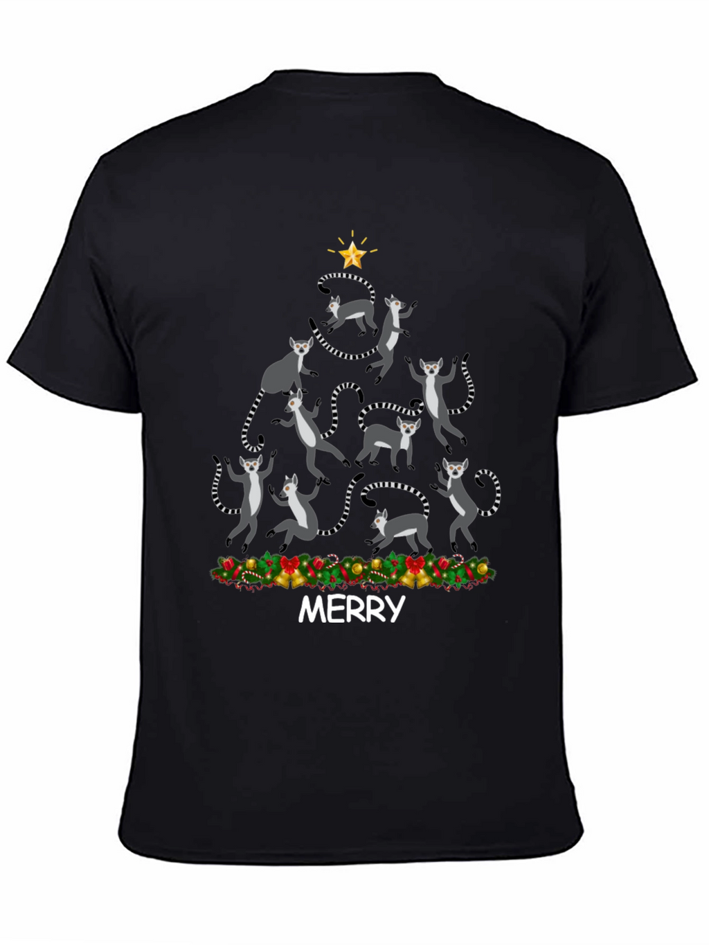 Festive Lemur Christmas Tree T-Shirt