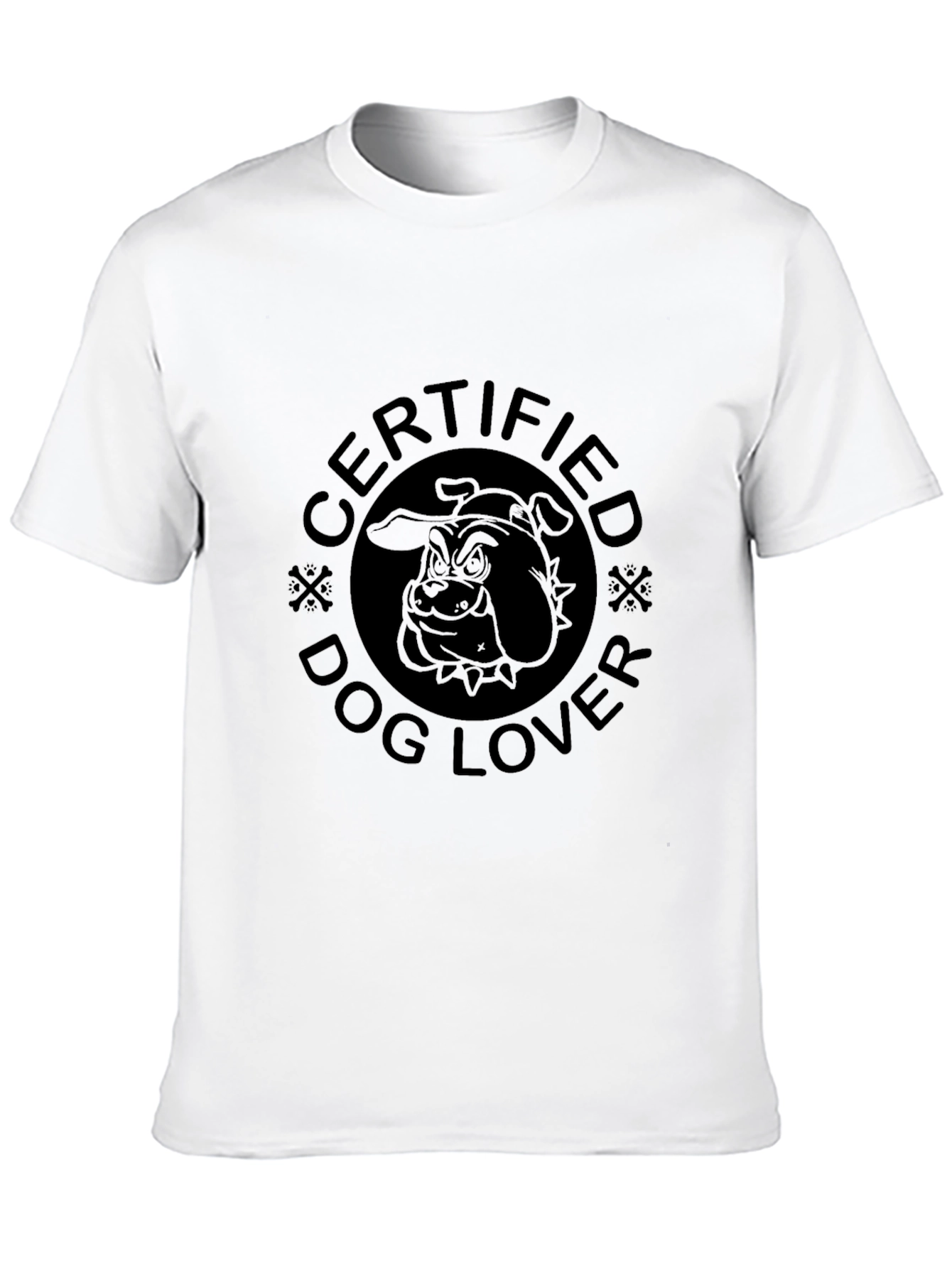 Certified Dog Lover Graphic T-Shirt - Black