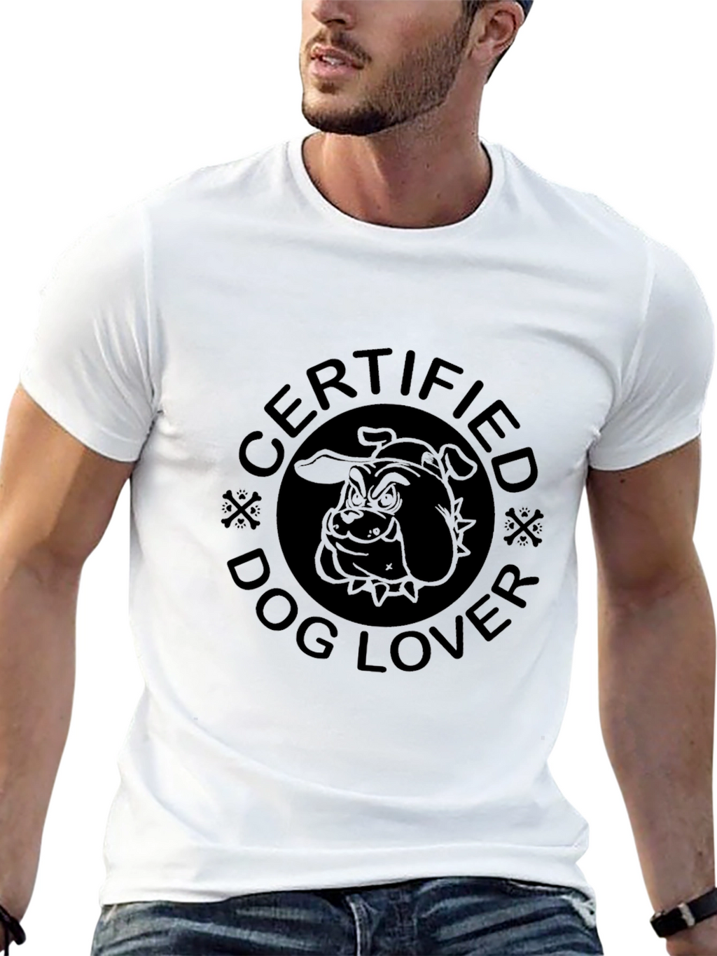 Certified Dog Lover Graphic T-Shirt - Black