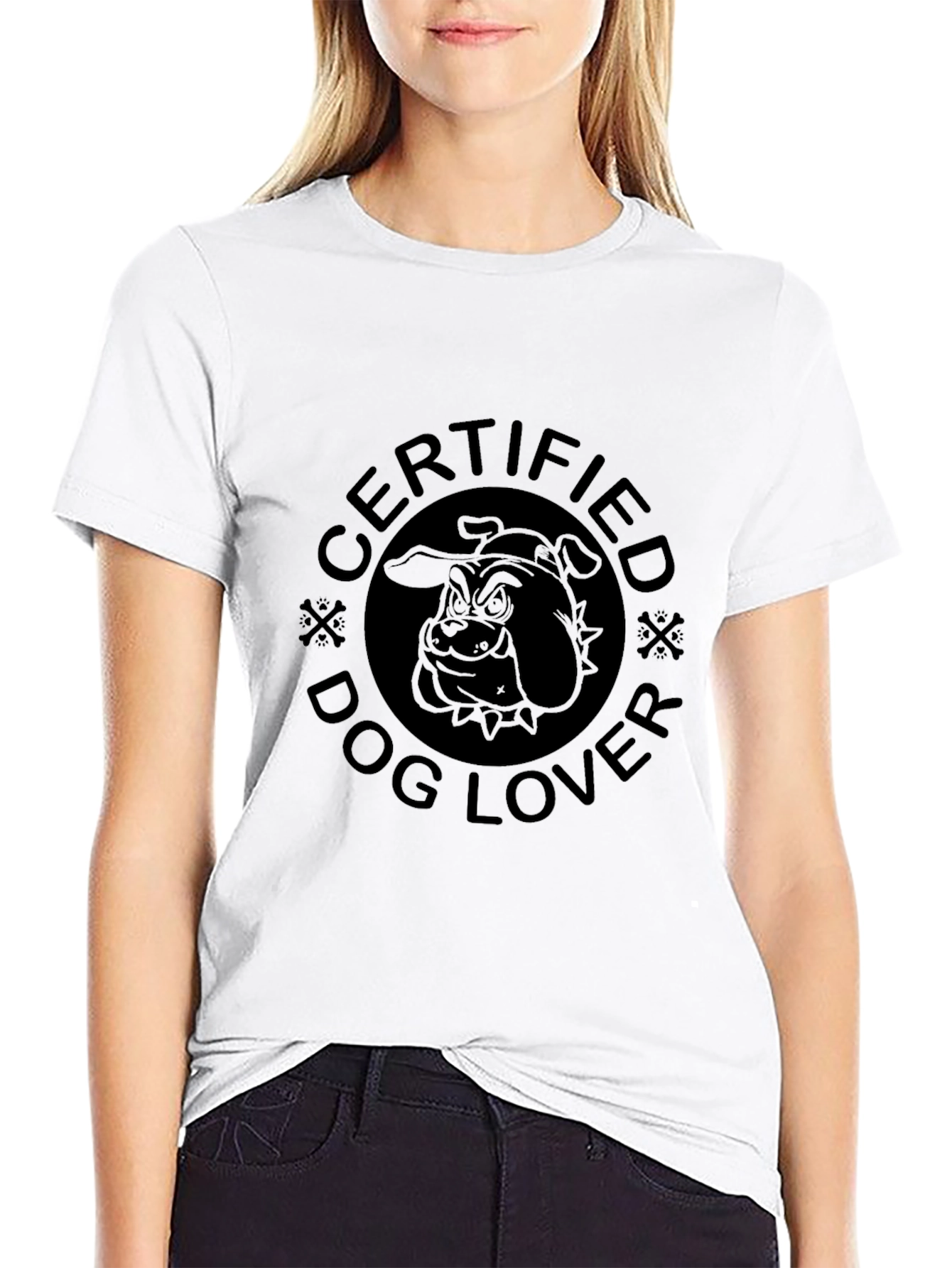 Certified Dog Lover Graphic T-Shirt - Black