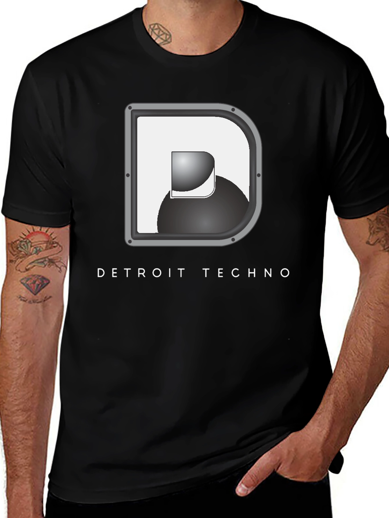 Detroit Techno Graphic Tee - Black
