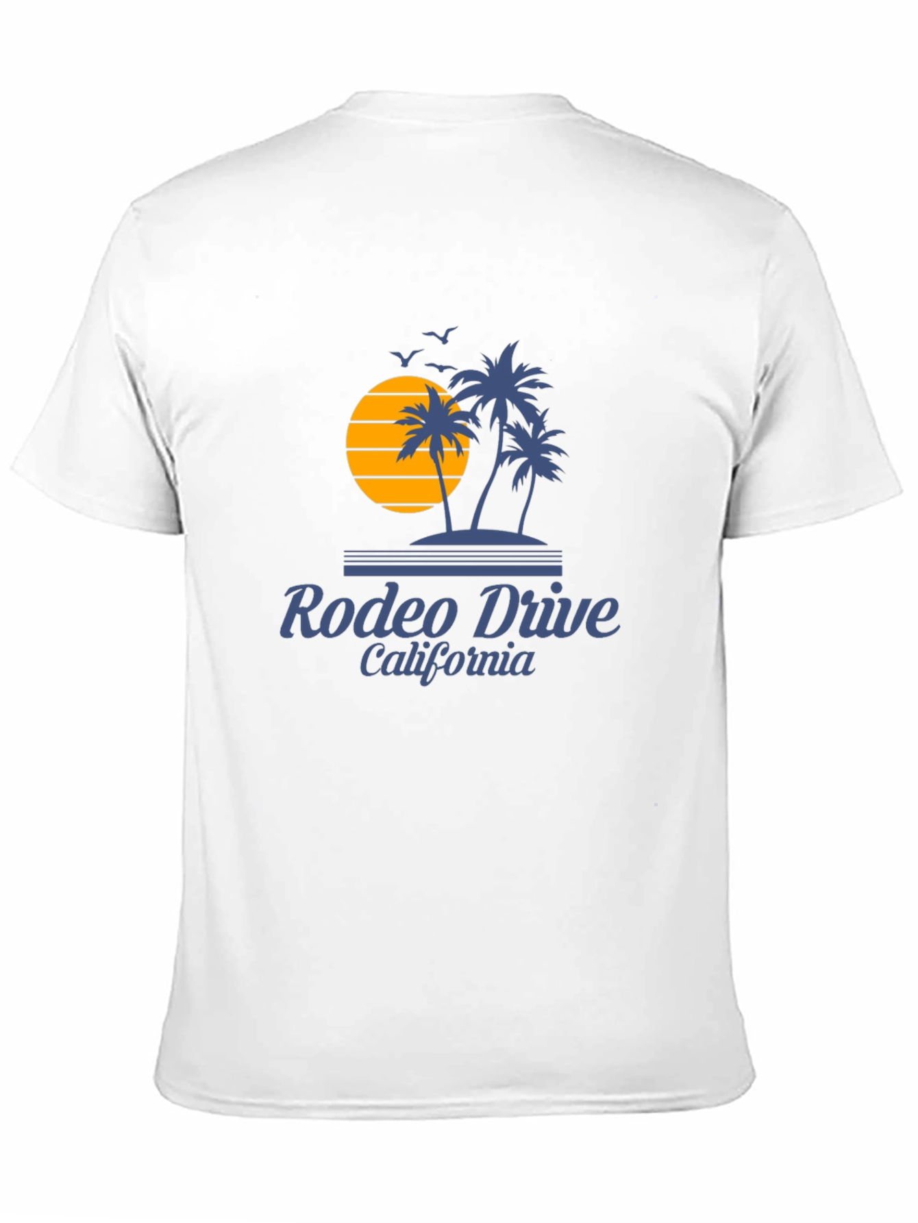 Rodeo Drive California Palm Tree Sunset Graphic Tee