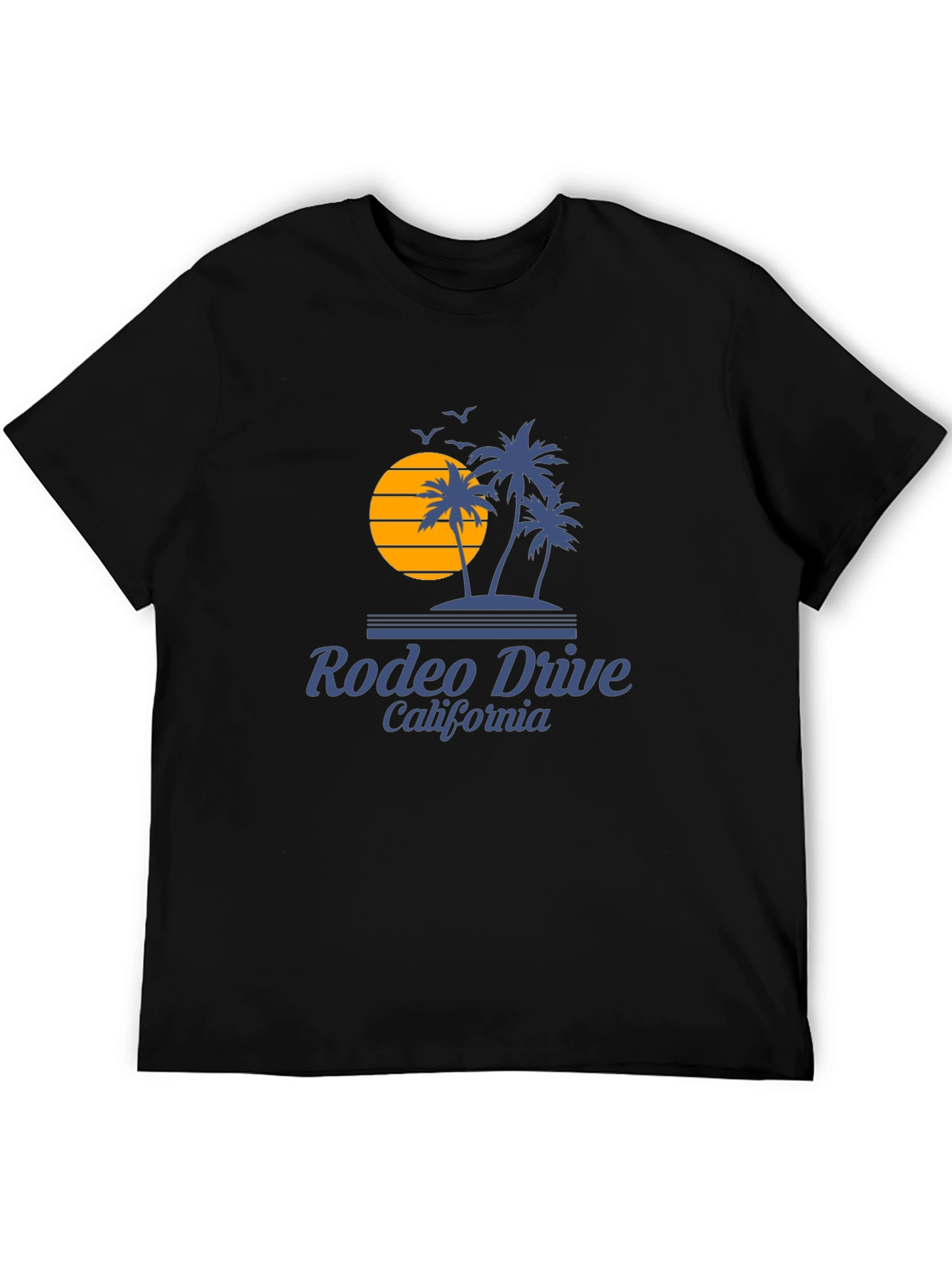 Rodeo Drive California Palm Tree Sunset Graphic Tee