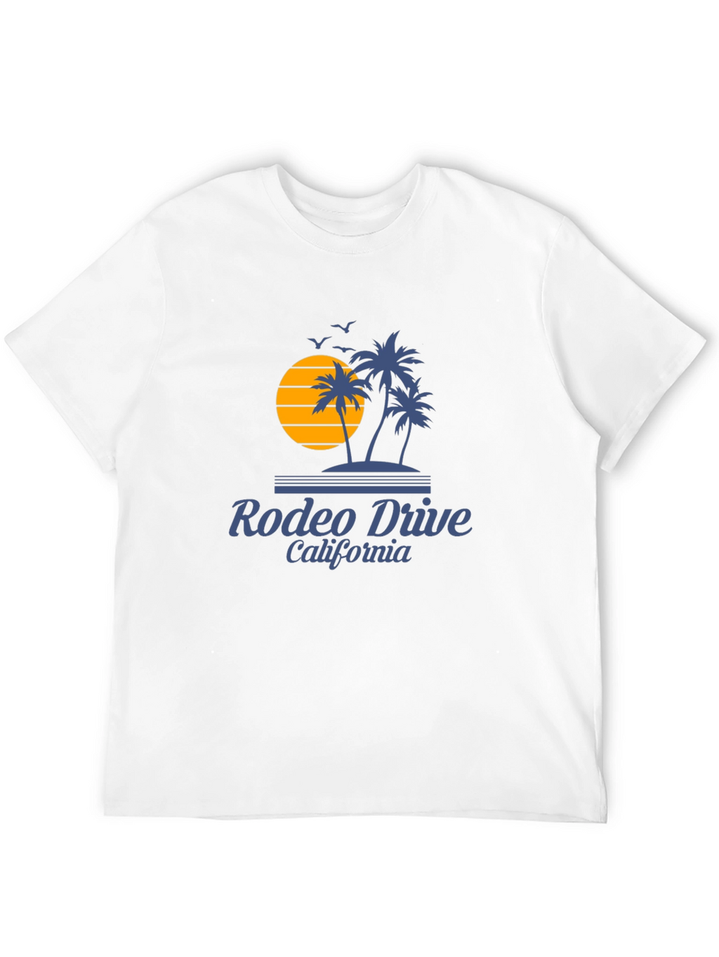 Rodeo Drive California Palm Tree Sunset Graphic Tee