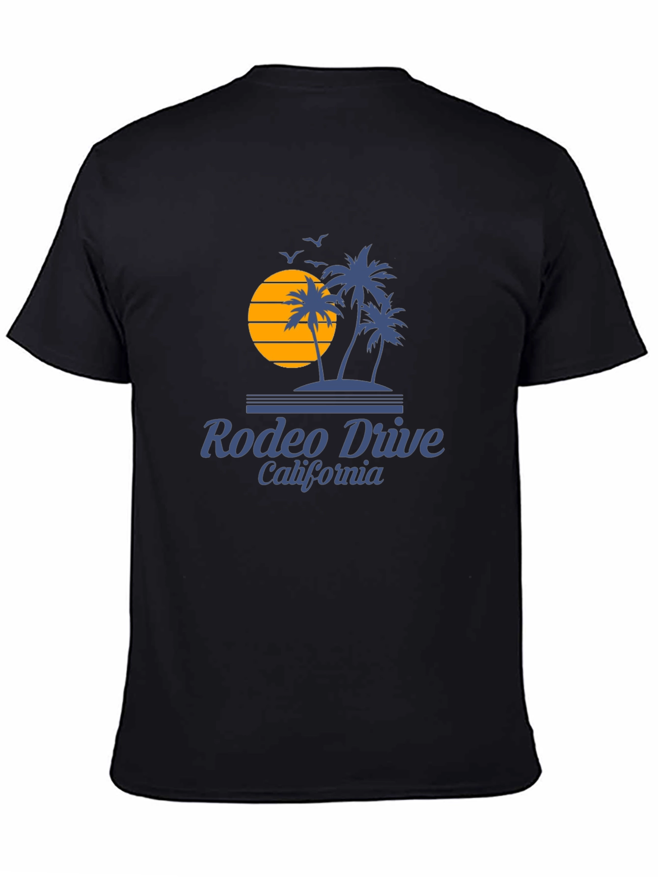 Rodeo Drive California Palm Tree Sunset Graphic Tee