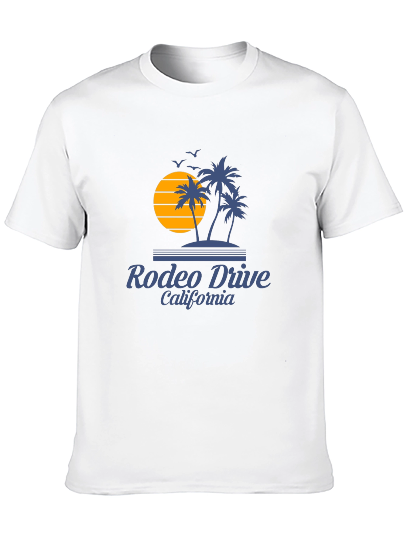 Rodeo Drive California Palm Tree Sunset Graphic Tee