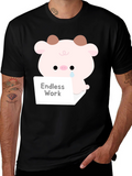 Endless Work Pig T-Shirt - Cute Graphic Tee