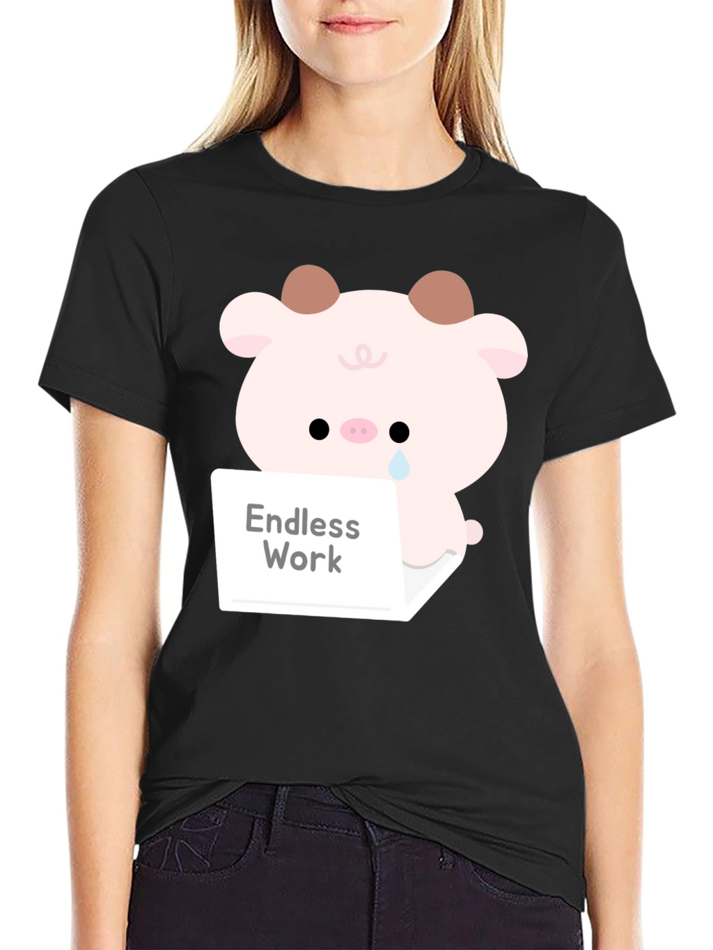 Endless Work Pig T-Shirt - Cute Graphic Tee
