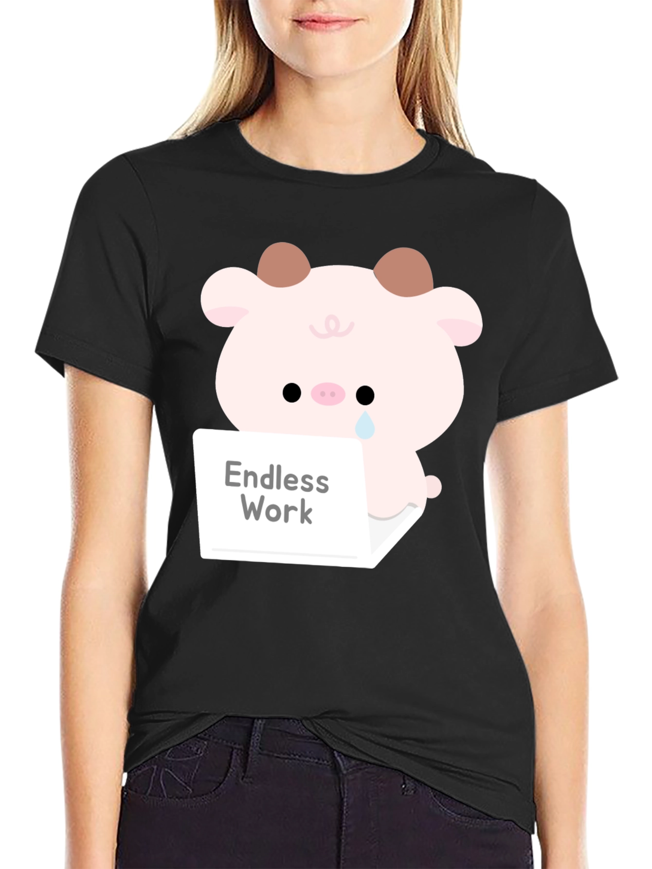 Endless Work Pig T-Shirt - Cute Graphic Tee