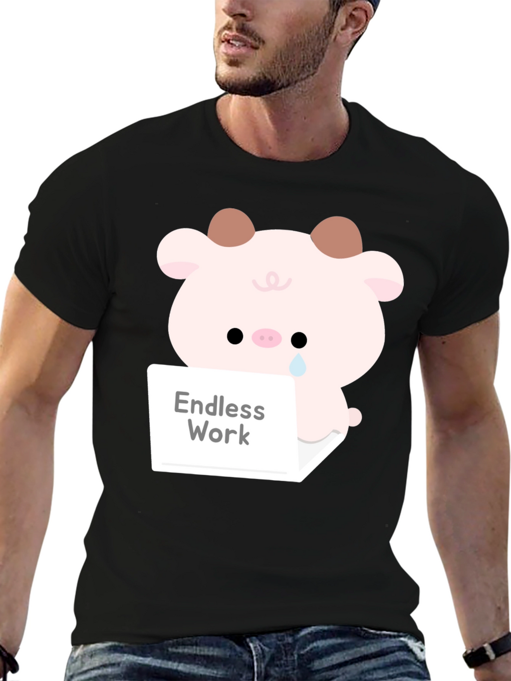 Endless Work Pig T-Shirt - Cute Graphic Tee