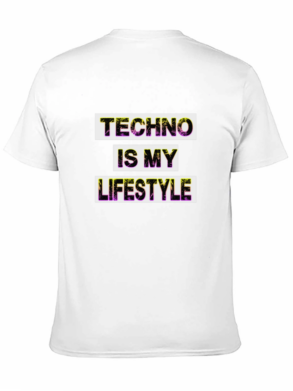 Techno Lifestyle Graphic Tee - Black Cotton T-Shirt