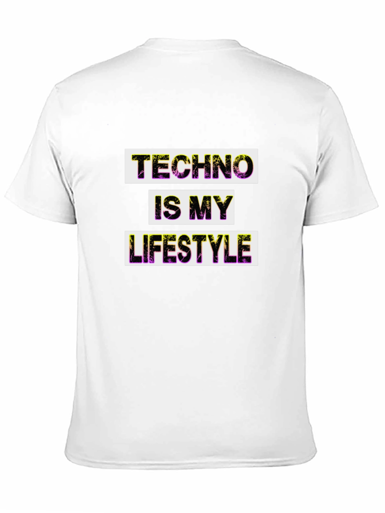 Techno Lifestyle Graphic Tee - Black Cotton T-Shirt