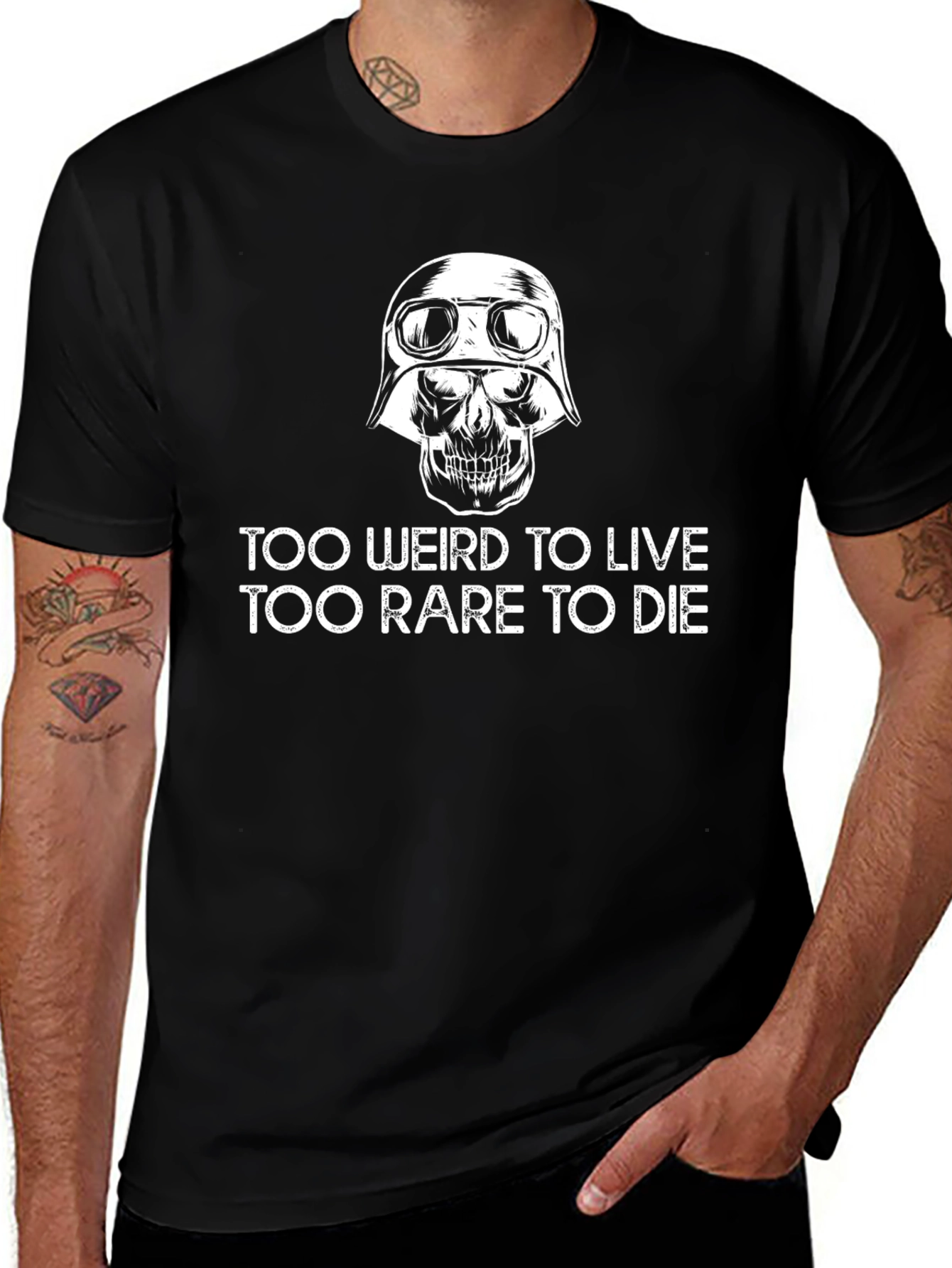 Too Weird to Live T-Shirt Skull Graphic Tee