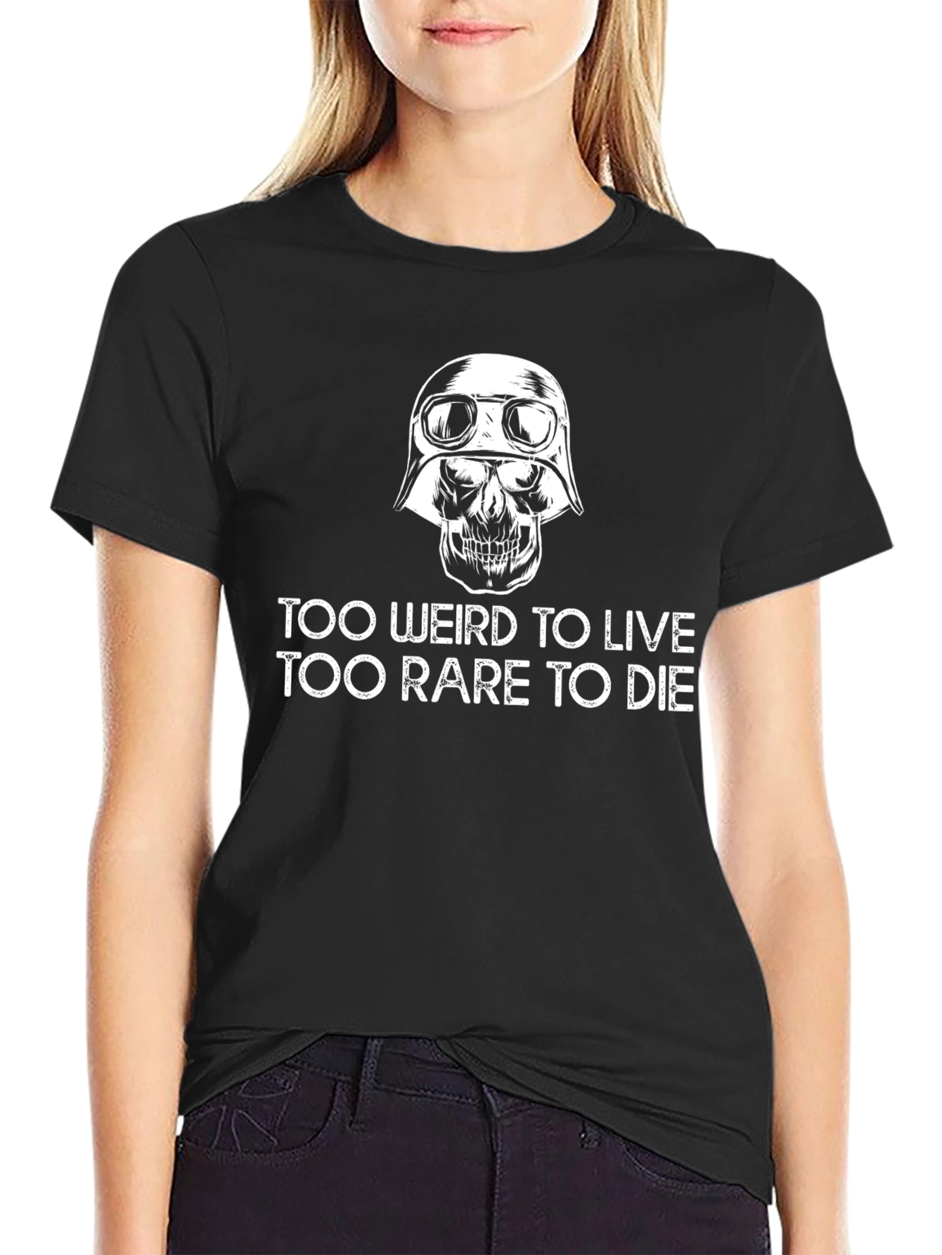 Too Weird to Live T-Shirt Skull Graphic Tee
