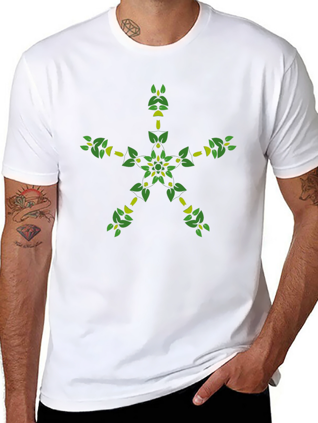 Nature Star Graphic Tee - Black