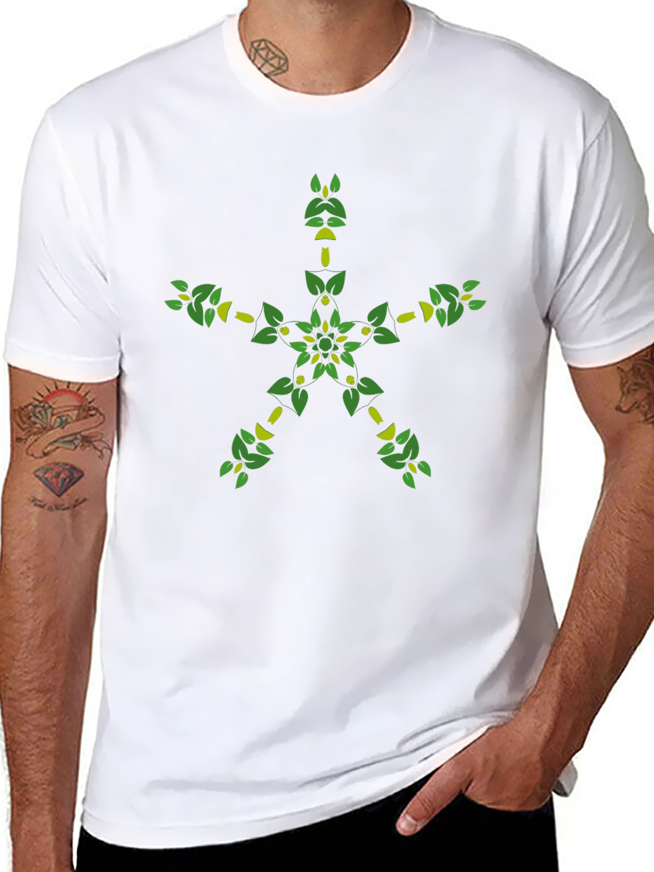 Nature Star Graphic Tee - Black