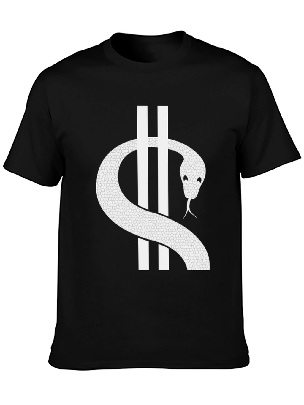 Snake Graphic Tee - Black Cotton Blend