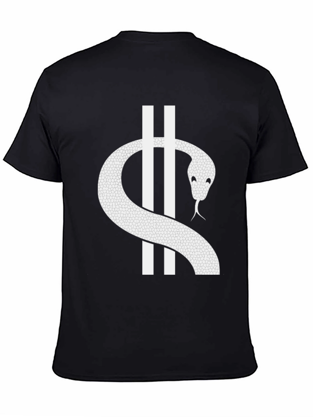Snake Graphic Tee - Black Cotton Blend