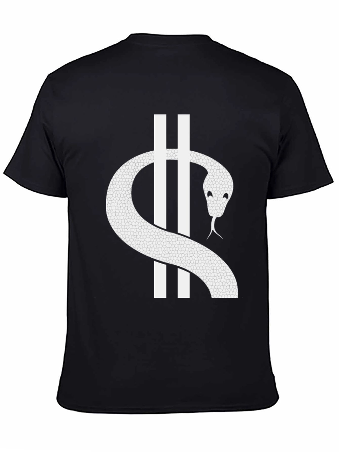 Snake Graphic Tee - Black Cotton Blend