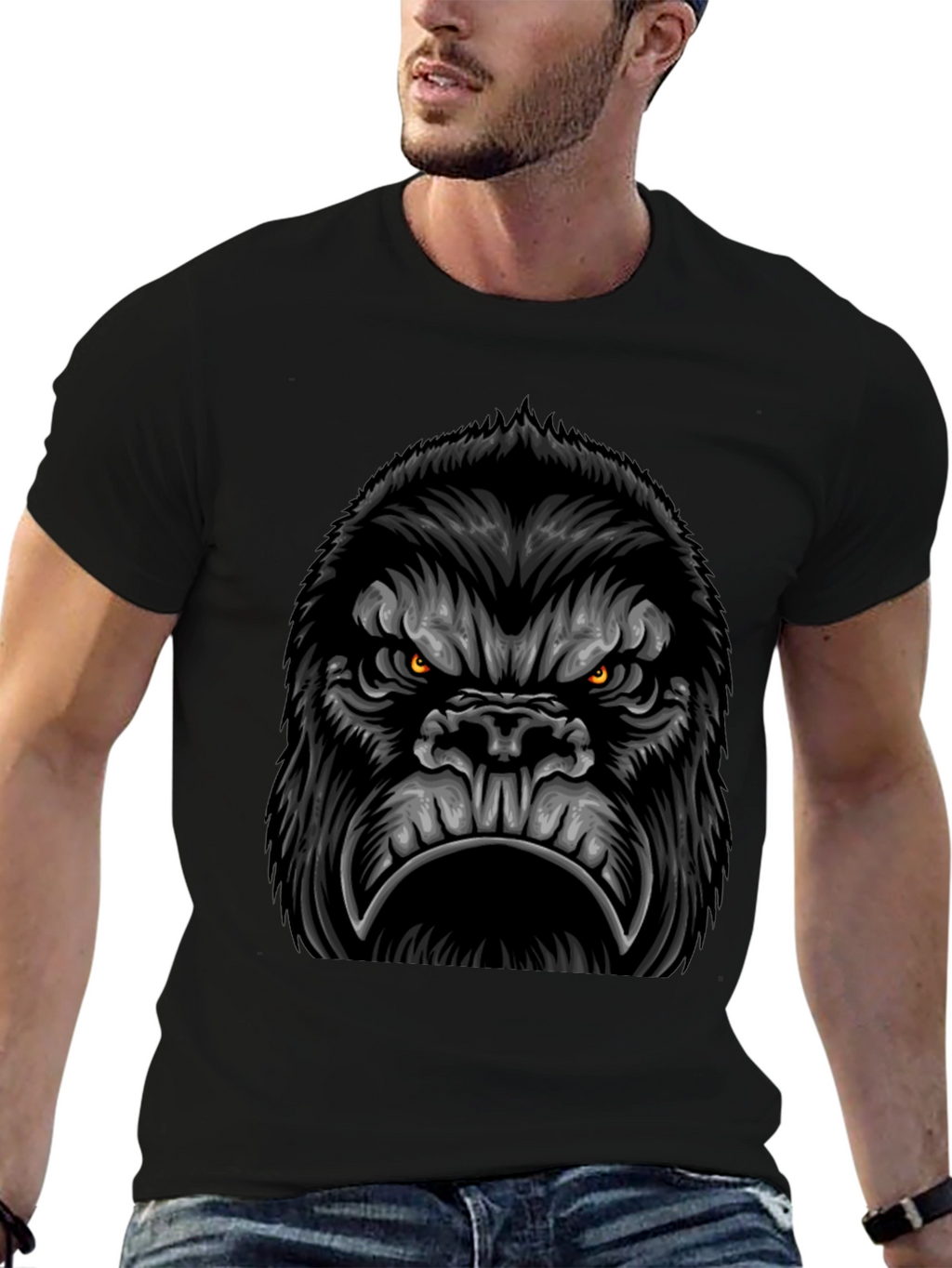 Angry Gorilla Graphic Tee - Fierce and Bold