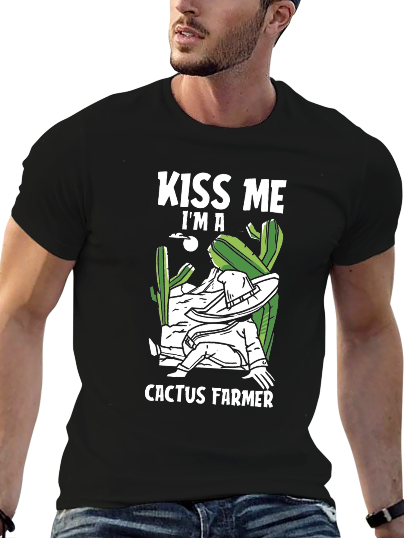 Kiss Me Im A Cactus Farmer T-Shirt