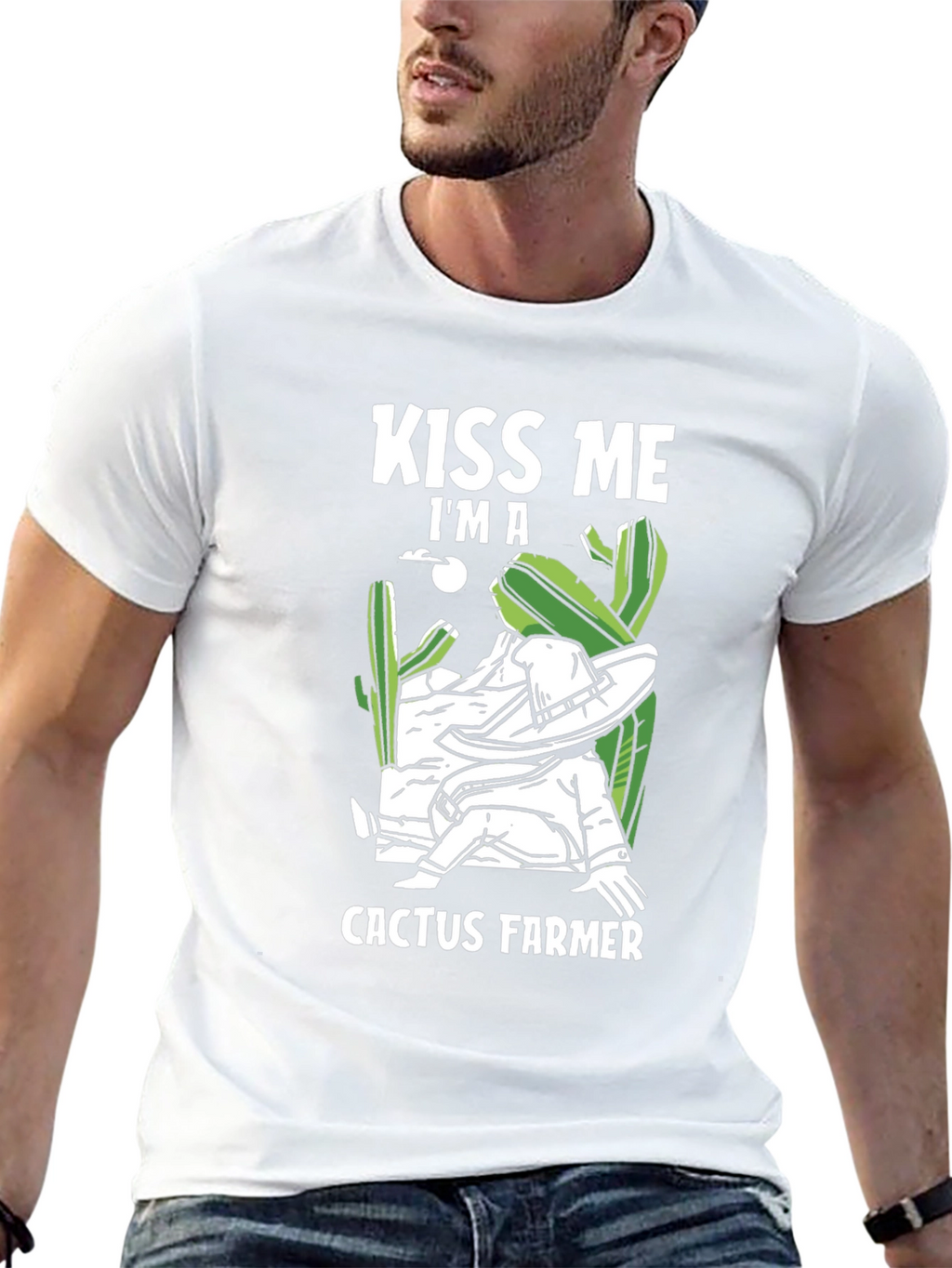 Kiss Me Im A Cactus Farmer T-Shirt