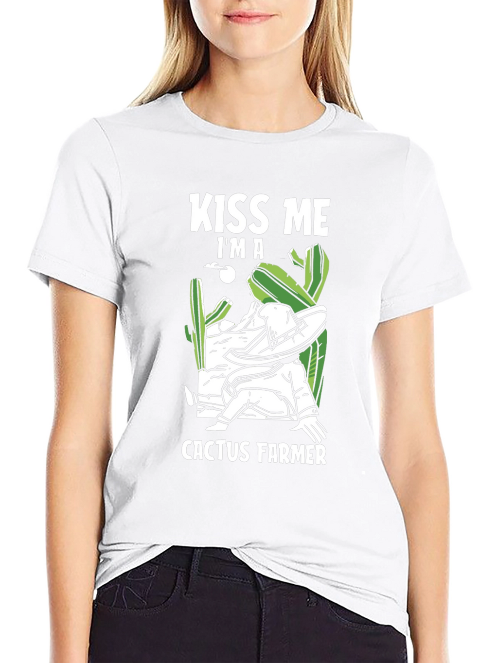 Kiss Me Im A Cactus Farmer T-Shirt