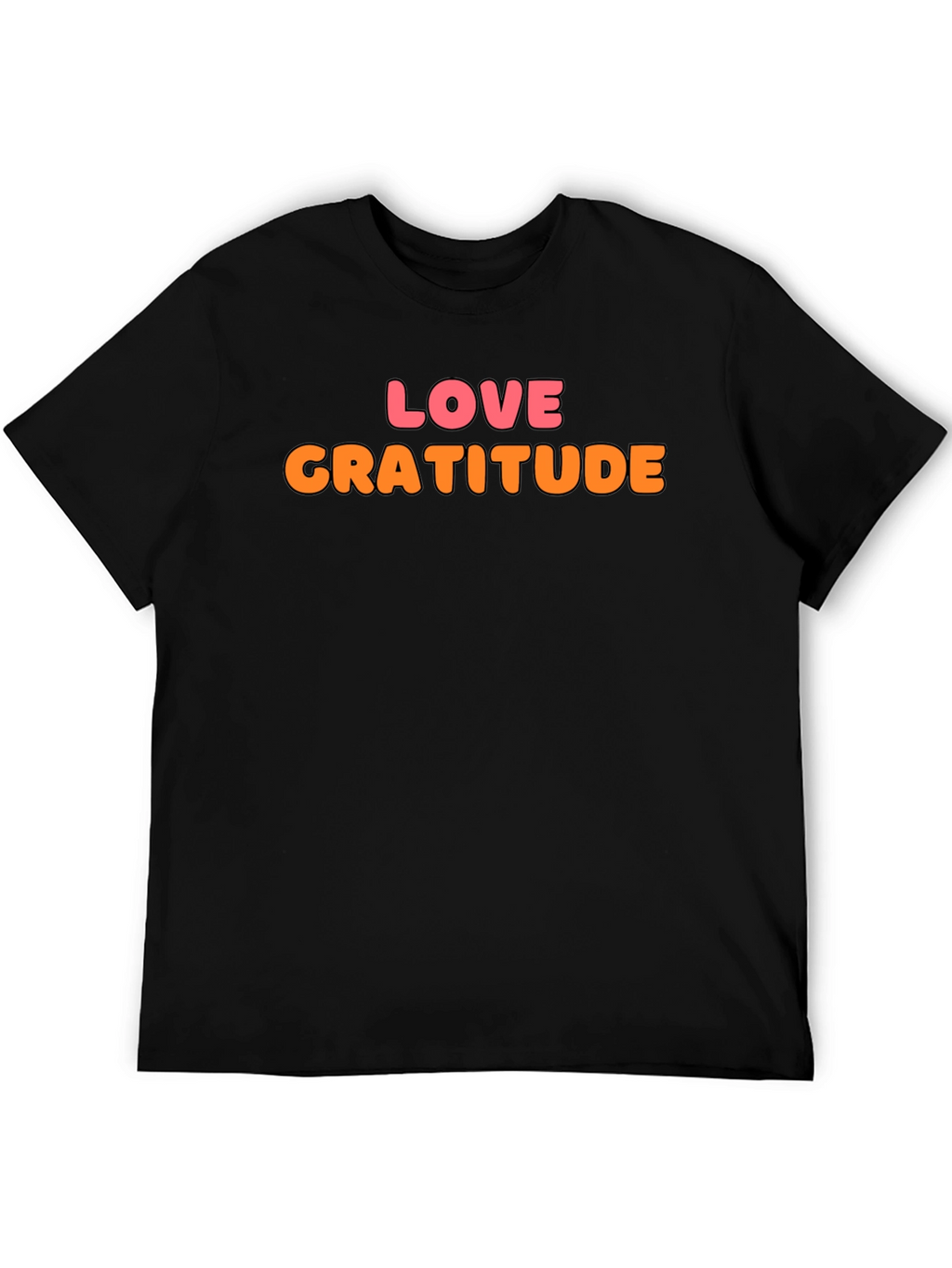 Love Gratitude Graphic Tee - Stylish Black T-Shirt