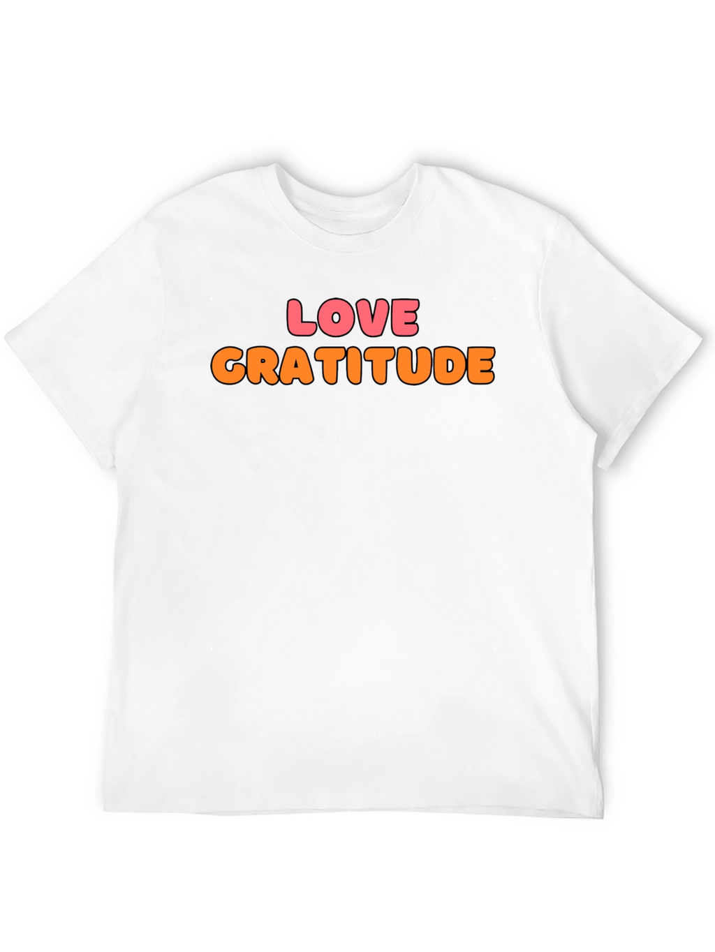 Love Gratitude Graphic Tee - Stylish Black T-Shirt