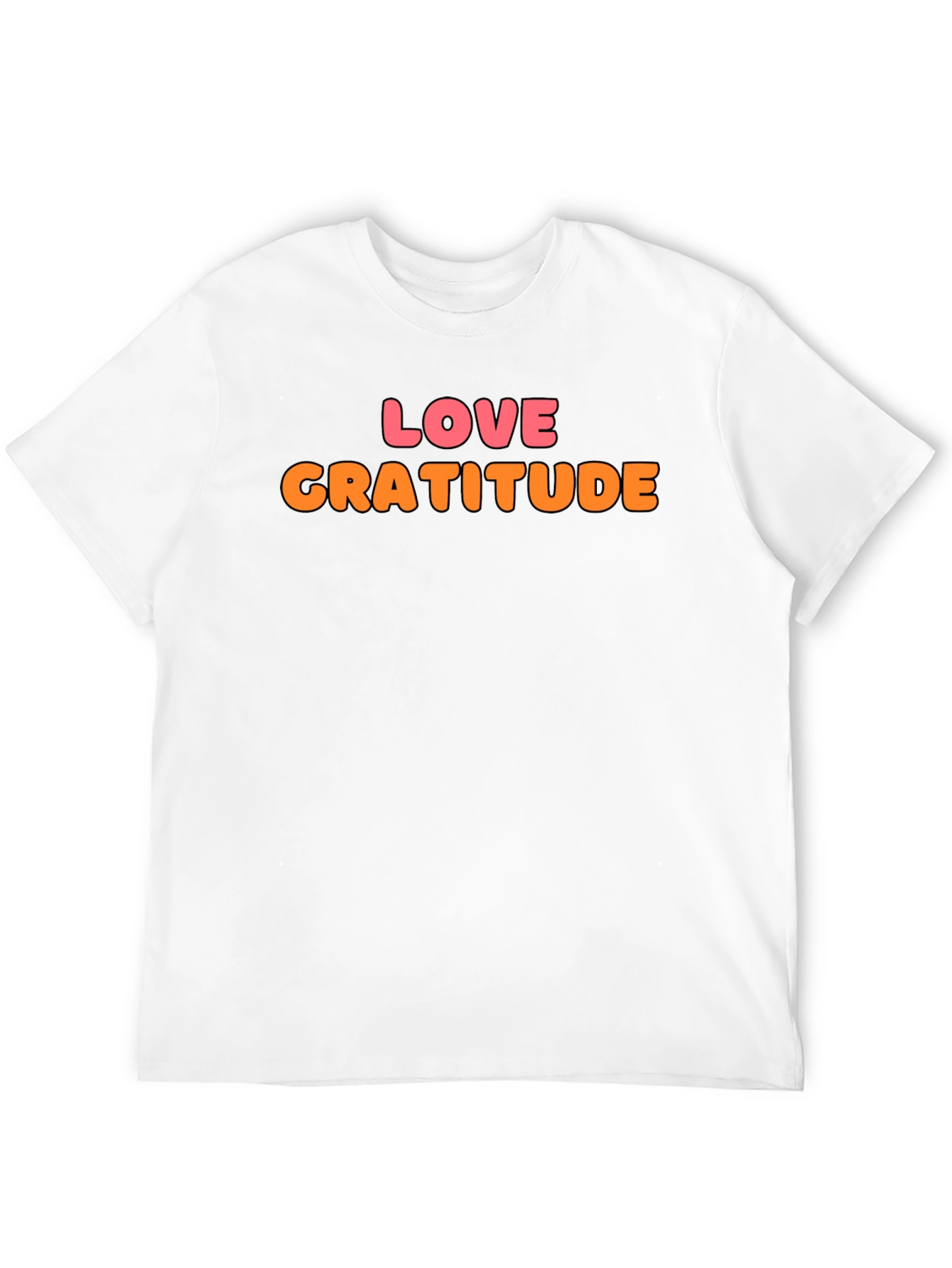 Love Gratitude Graphic Tee - Stylish Black T-Shirt