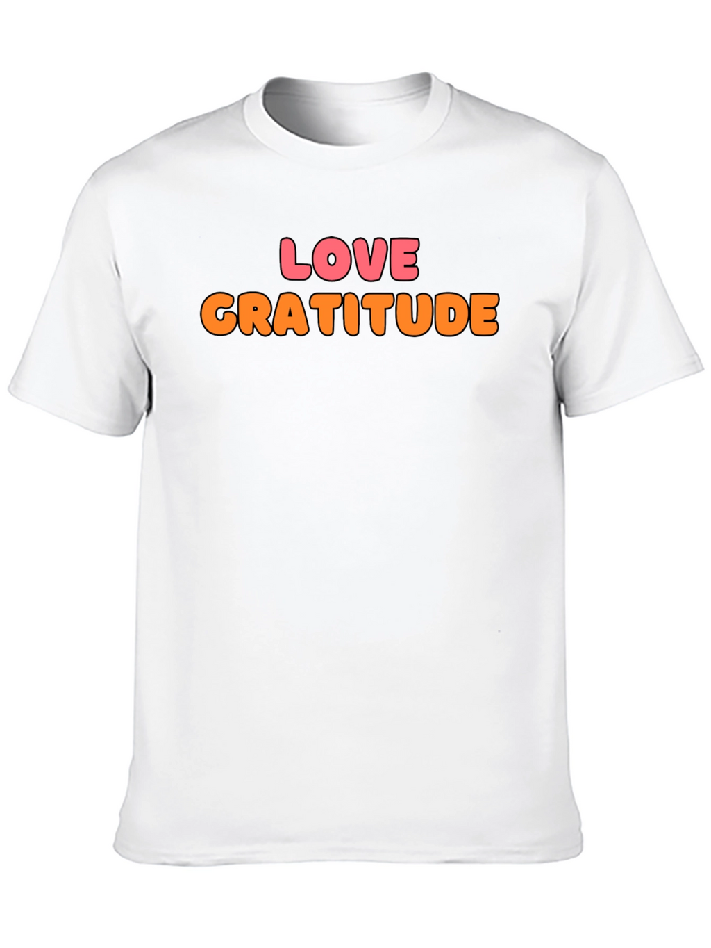 Love Gratitude Graphic Tee - Stylish Black T-Shirt