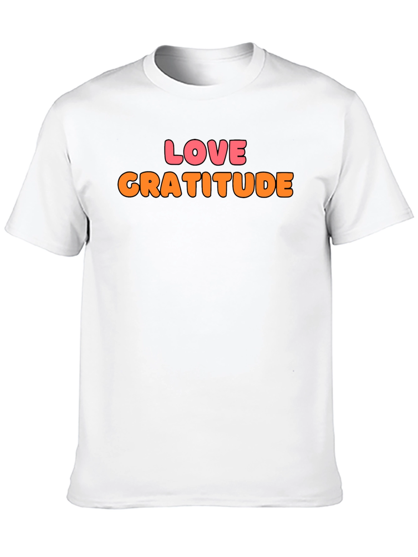 Love Gratitude Graphic Tee - Stylish Black T-Shirt