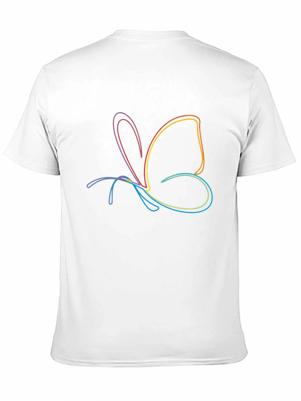 Butterfly Graphic Tee - Artistic Rainbow Design