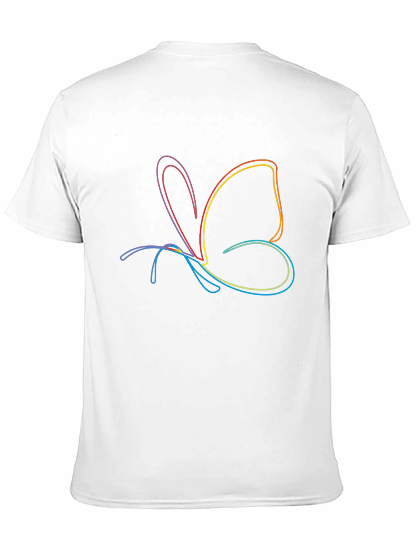 Butterfly Graphic Tee - Artistic Rainbow Design