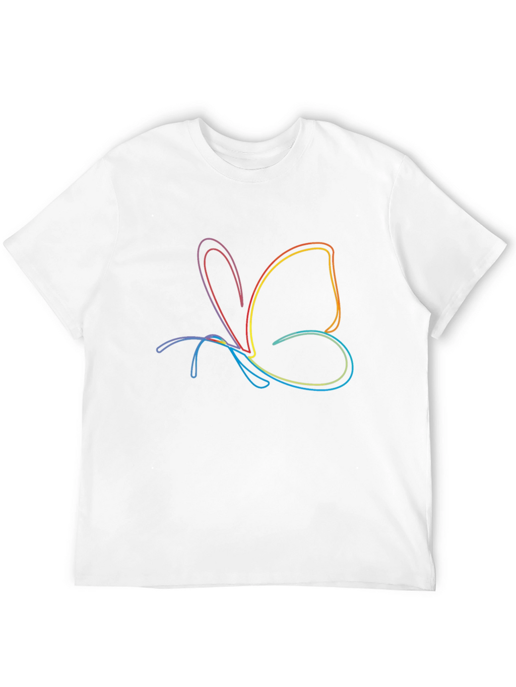 Butterfly Graphic Tee - Artistic Rainbow Design