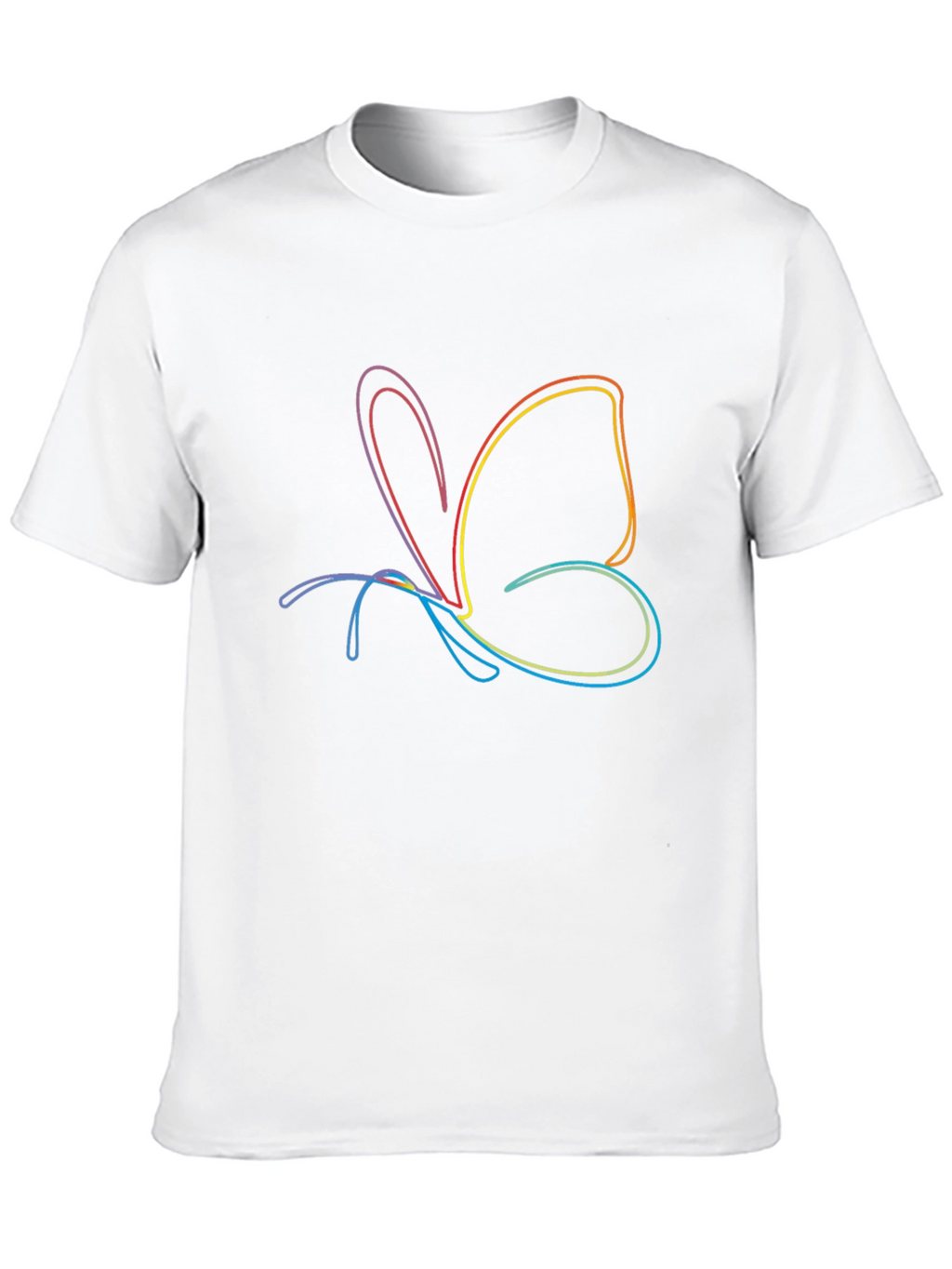 Butterfly Graphic Tee - Artistic Rainbow Design