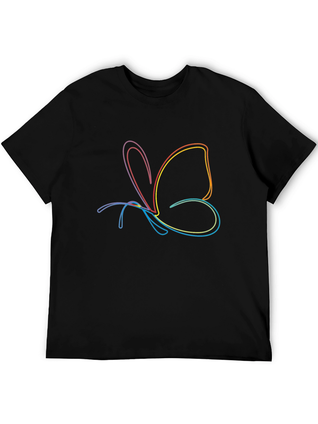 Butterfly Graphic Tee - Artistic Rainbow Design