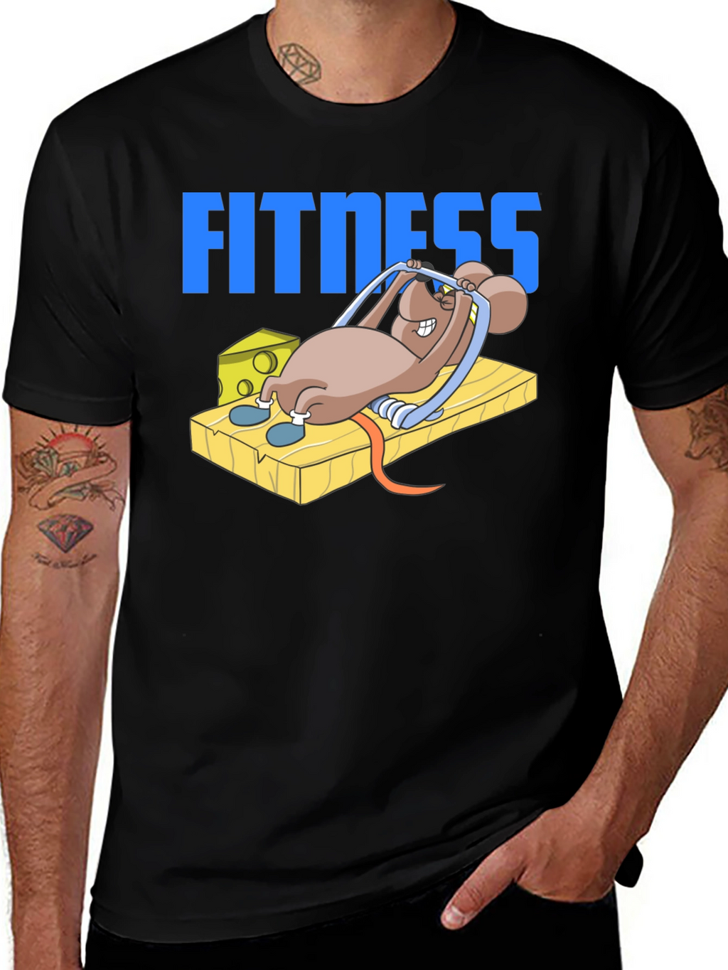 Funny Fitness Mouse T-Shirt - Gym Humor Tee