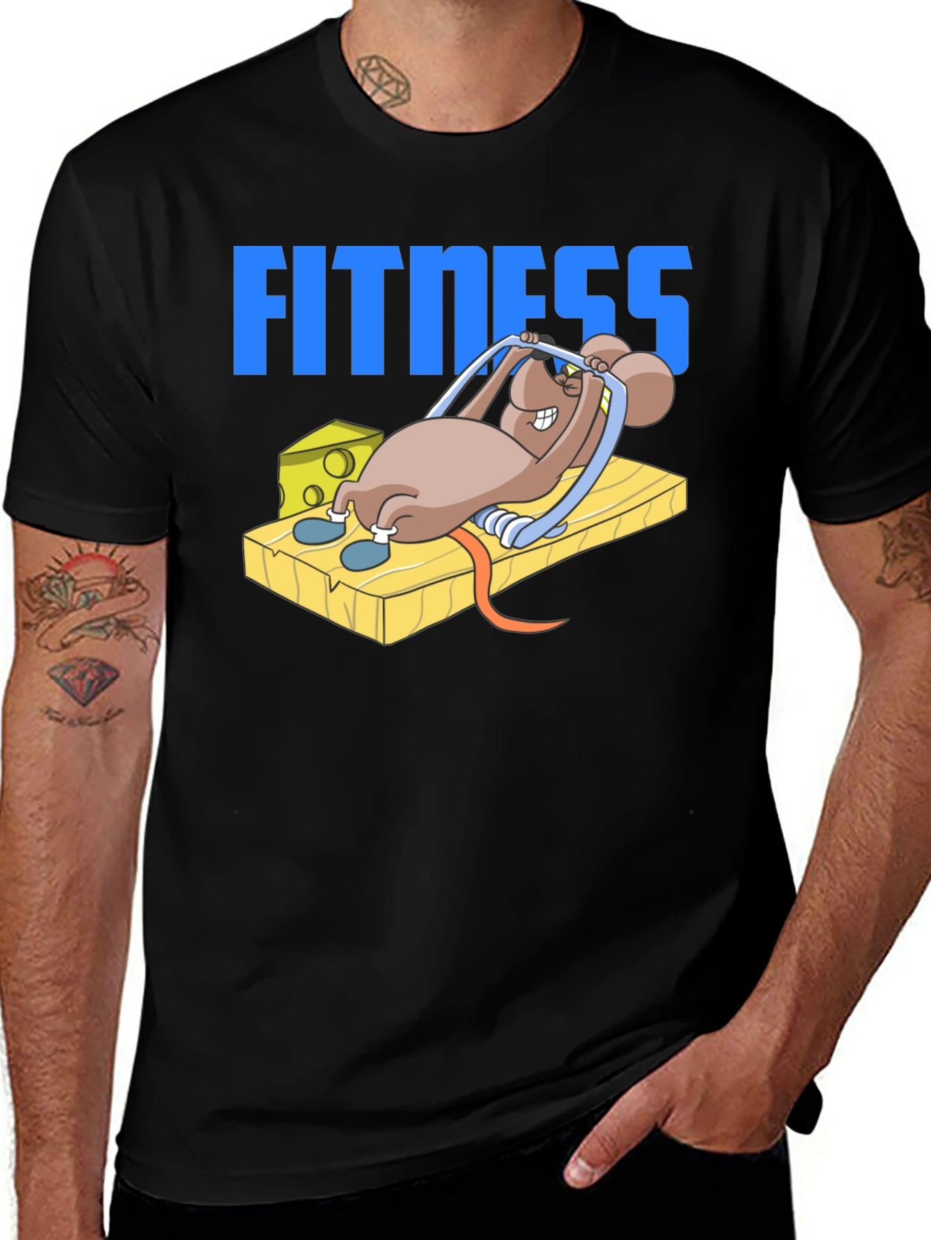 Funny Fitness Mouse T-Shirt - Gym Humor Tee