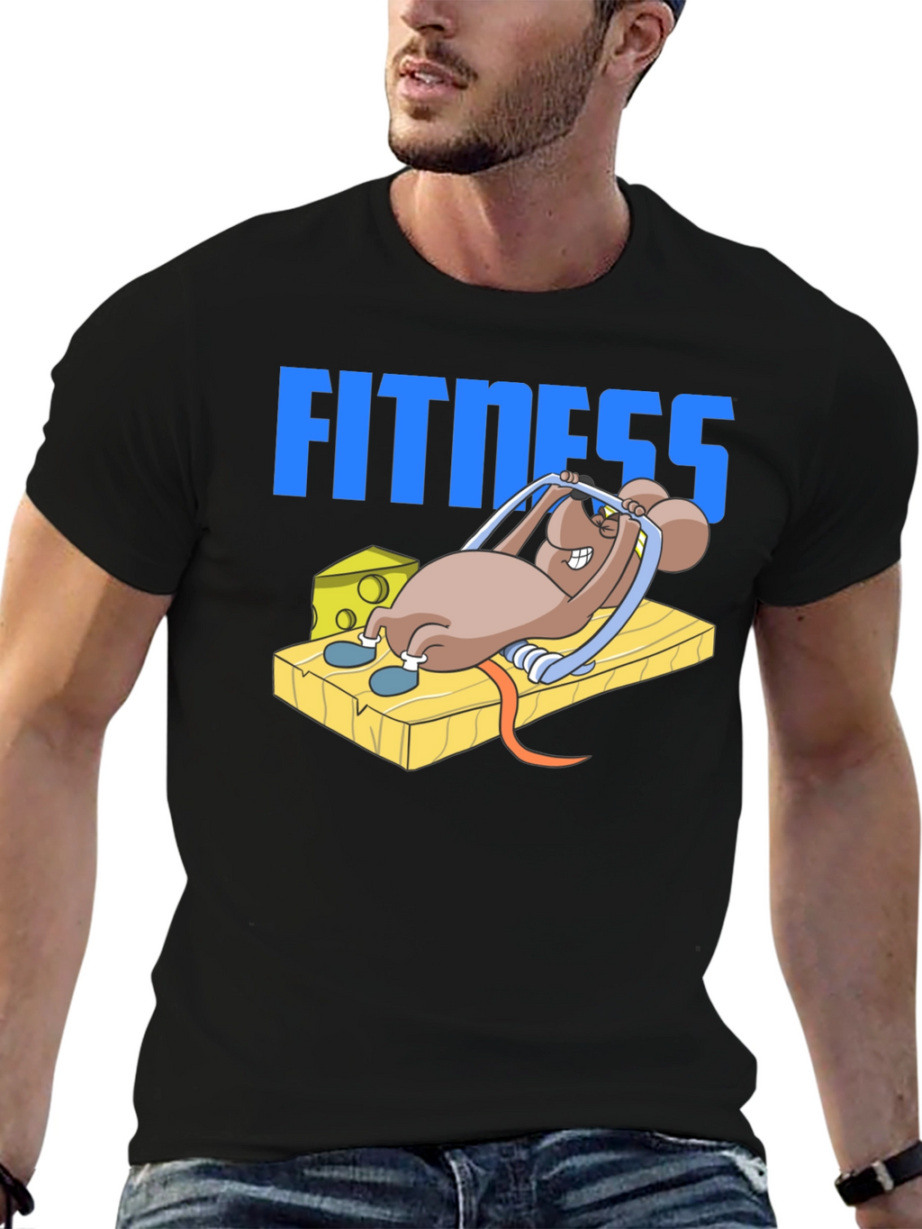 Funny Fitness Mouse T-Shirt - Gym Humor Tee