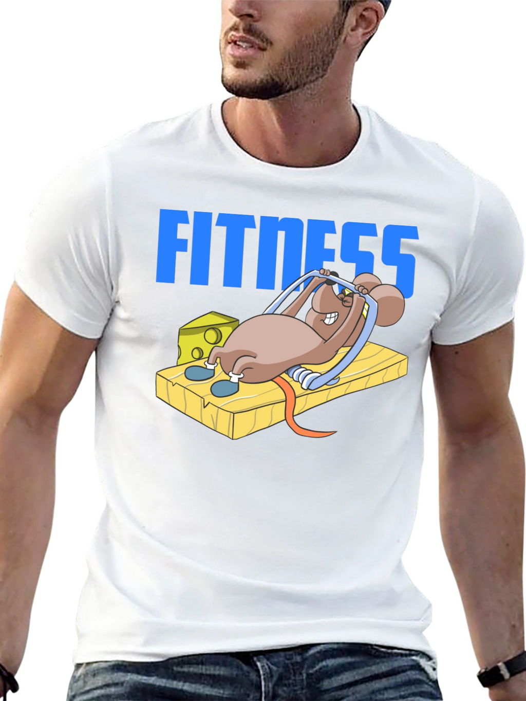 Funny Fitness Mouse T-Shirt - Gym Humor Tee