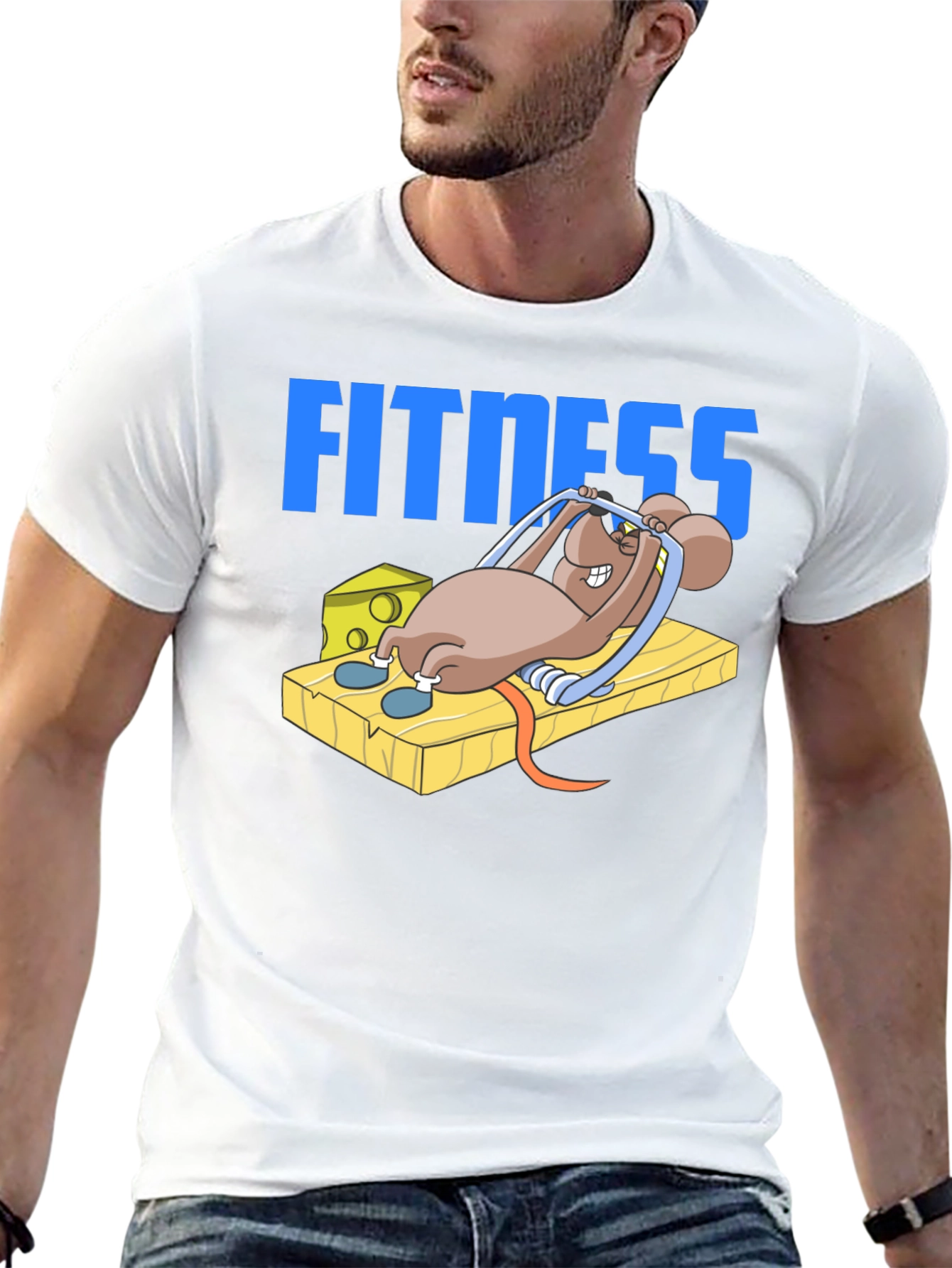 Funny Fitness Mouse T-Shirt - Gym Humor Tee