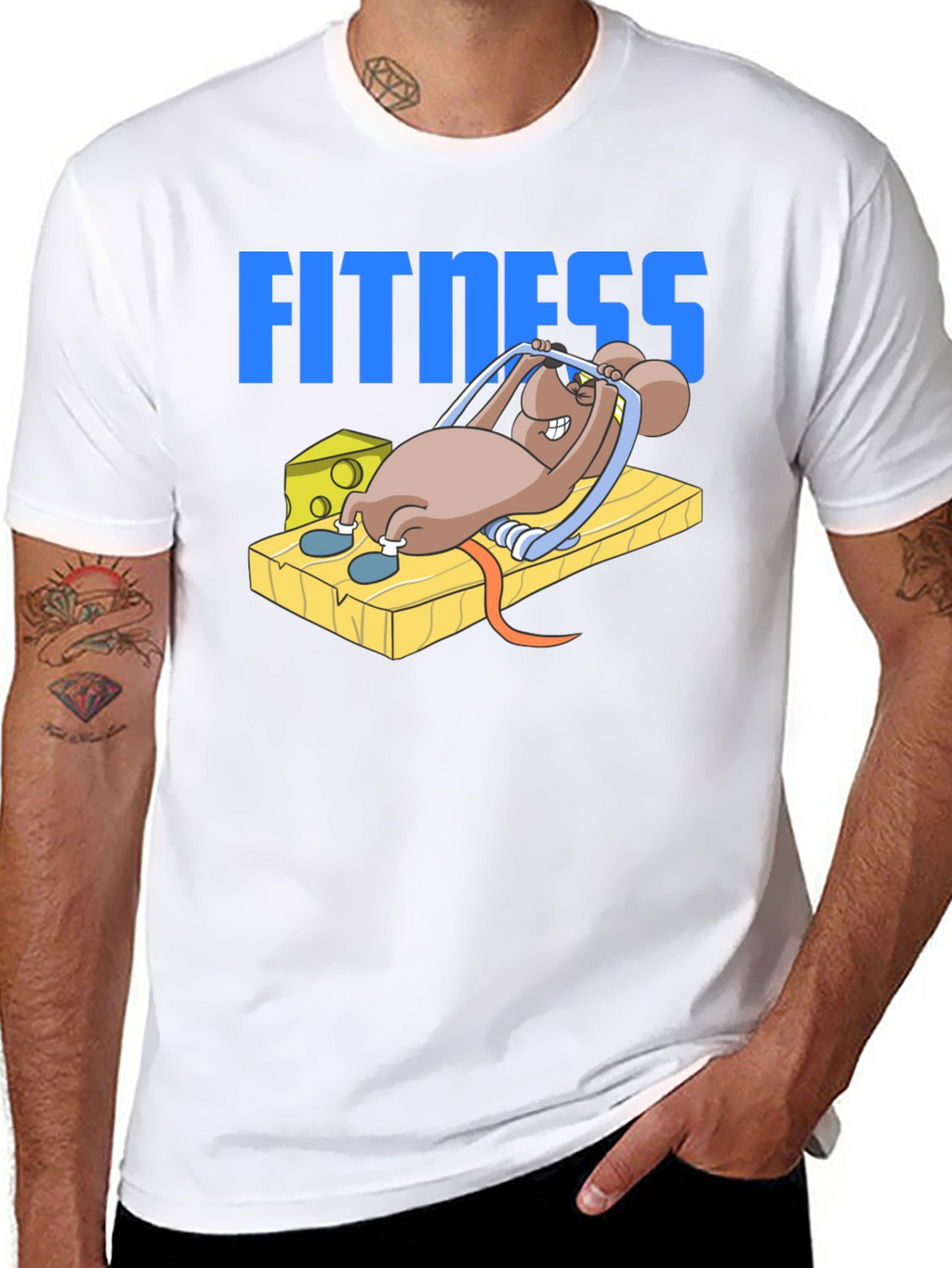 Funny Fitness Mouse T-Shirt - Gym Humor Tee