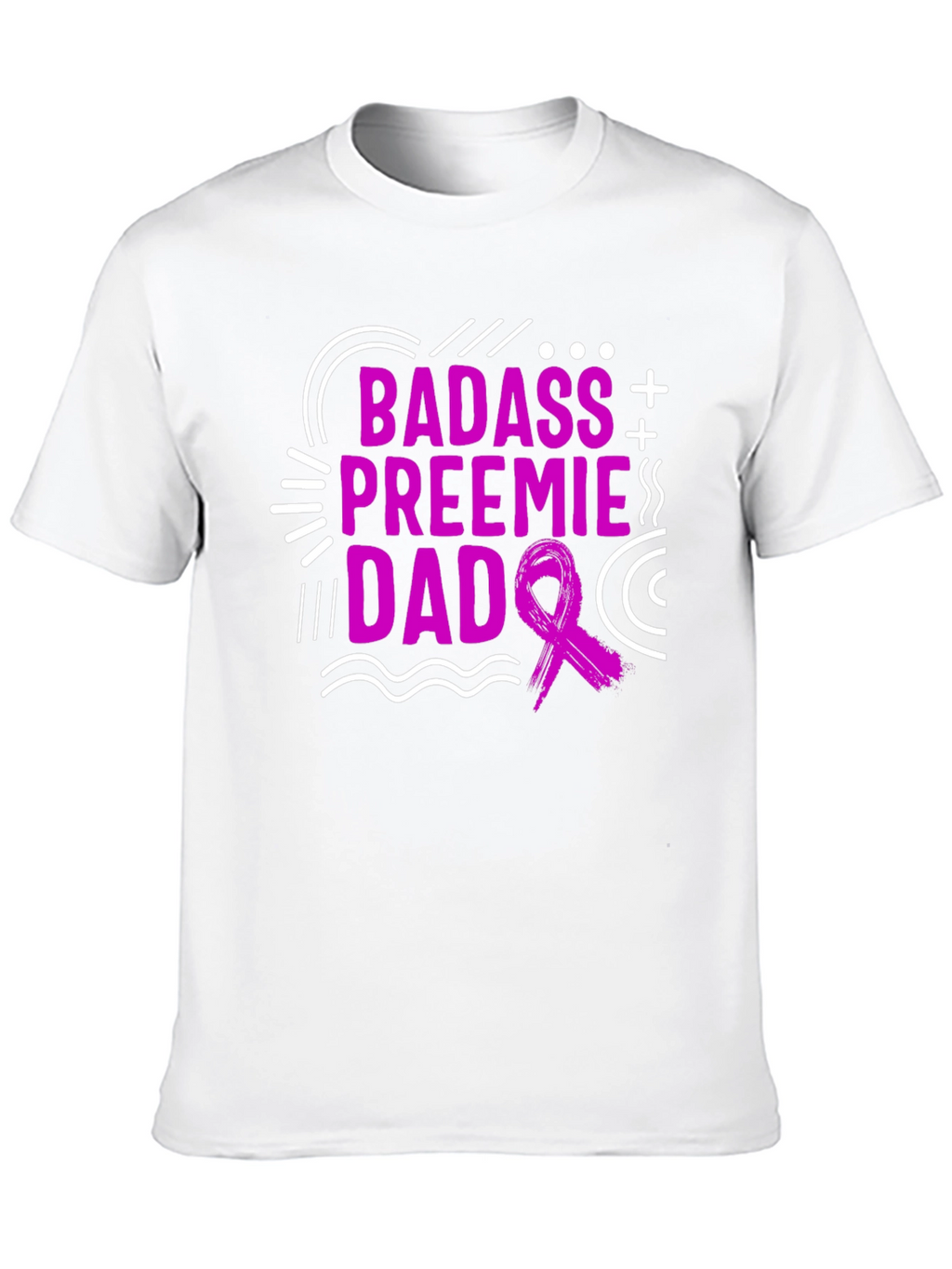 Badass Preemie Dad Black T-Shirt