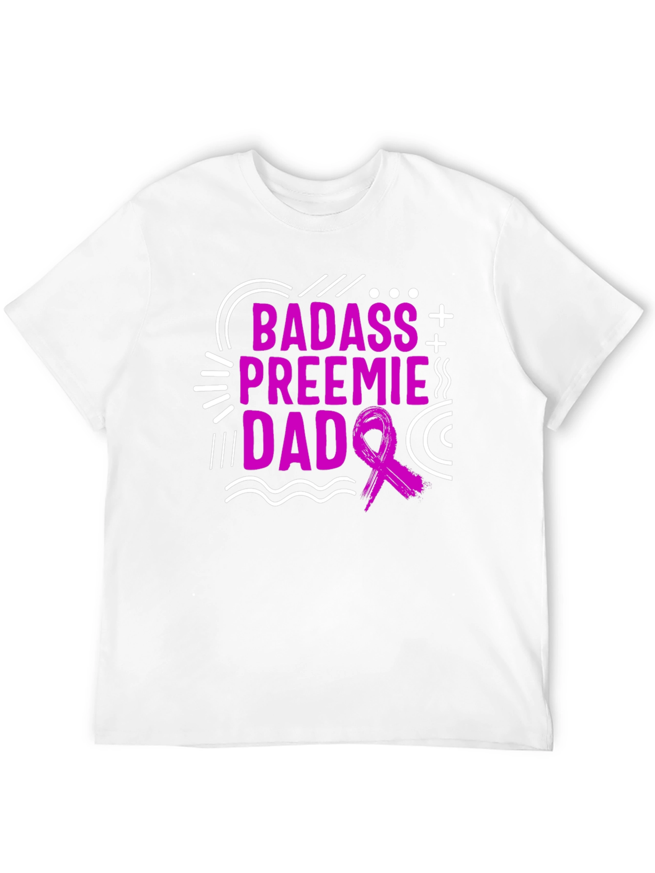 Badass Preemie Dad Black T-Shirt