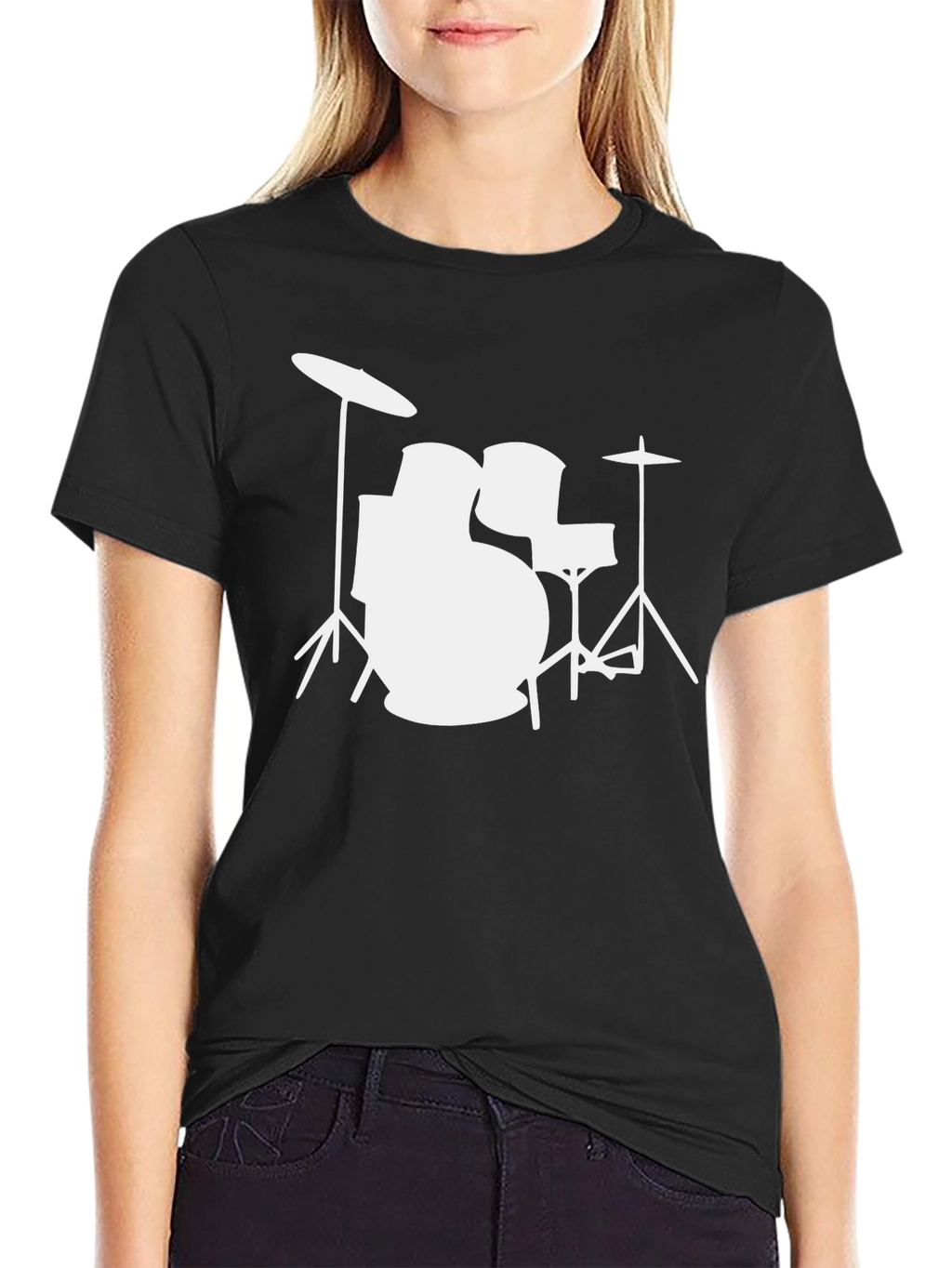 Drum Kit Graphic Tee - Black