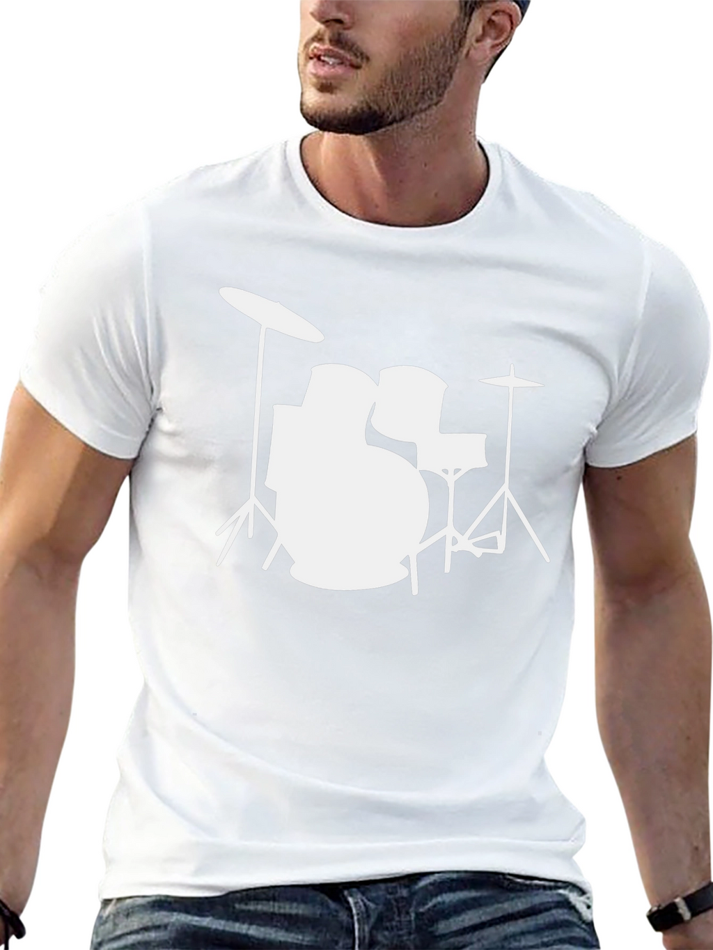 Drum Kit Graphic Tee - Black
