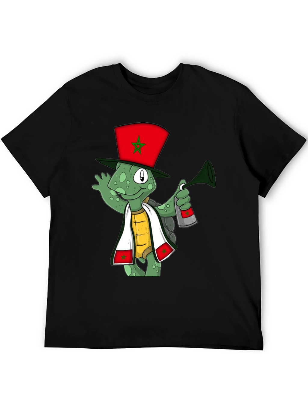 Cartoon Turtle Morocco Pride T-Shirt
