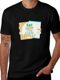 Eat Sleep Scrapbooking Repeat Black T-Shirt