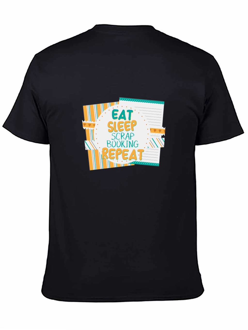 Eat Sleep Scrapbooking Repeat Black T-Shirt